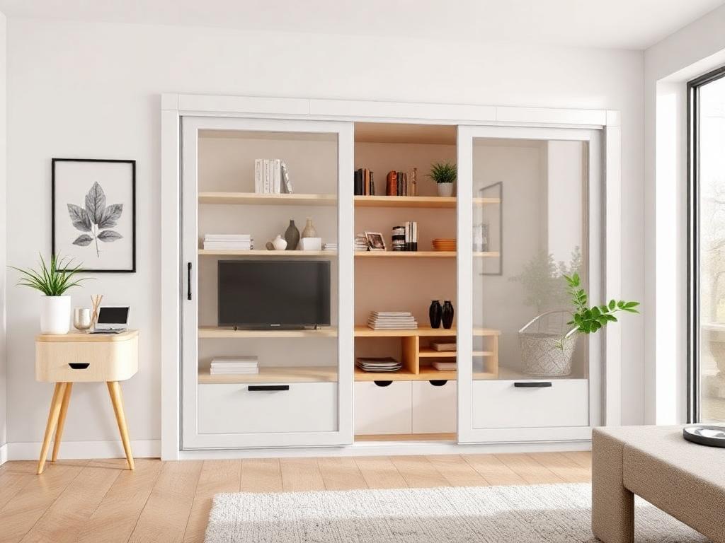 Un placard sous rampant à portes coulissantes